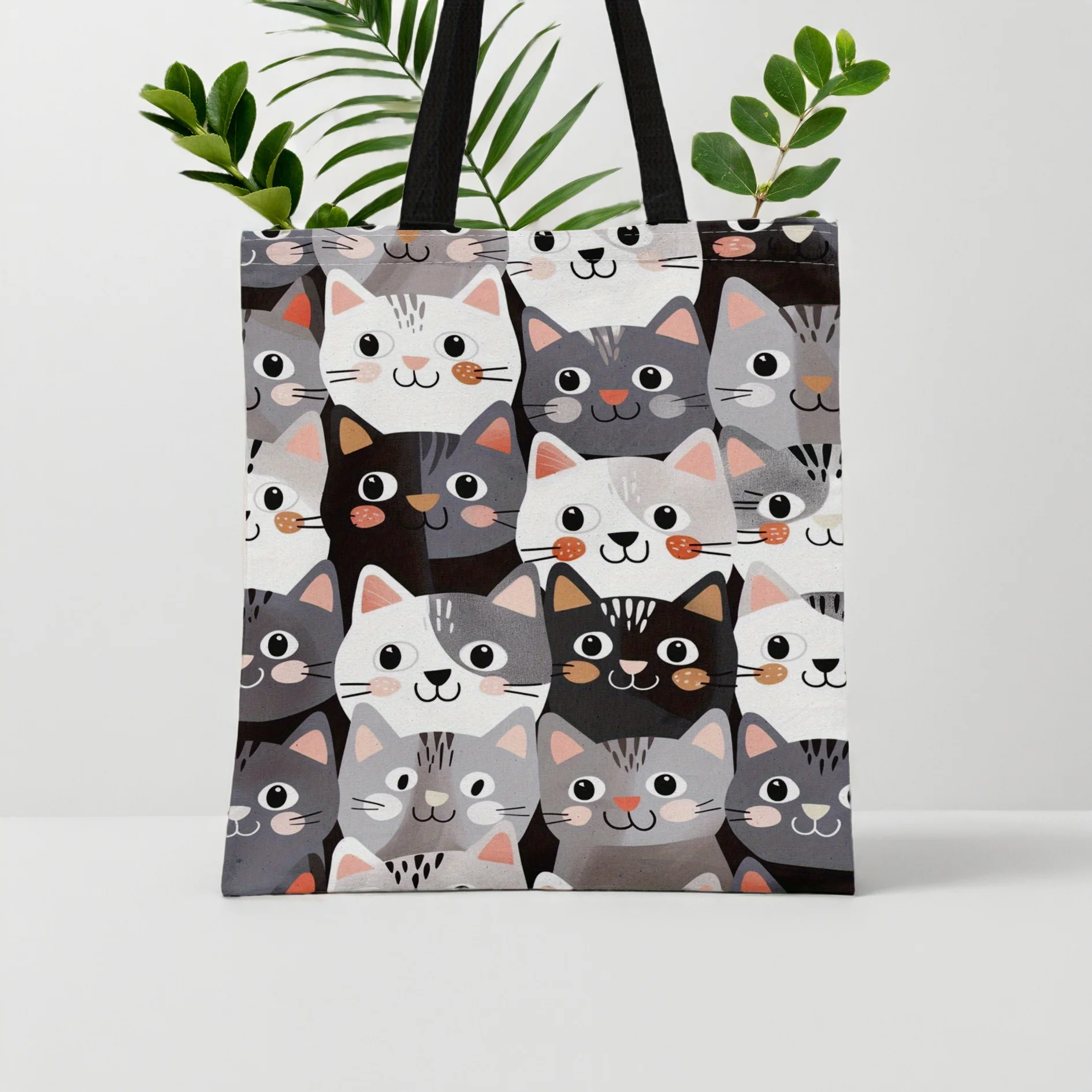 1pc WhimsyCat Reusable Shopping Tote Bag, Durable Shoulder Bag with Cute Cat Print, No Closure, Unlined, Grocery Bag
1pc WhimsyCat Reusable Shopping Tote Bag, Durable Shoulder Bag with Cute Cat Print, No Closure, Unlined, Grocery Bag