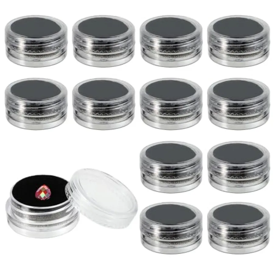 12 Pcs Small Loose Diamond Gemstone Display Box, Round Jewelry Show Box Plastic Gemstone Case Container Holder with Clear Top L
12 Pcs Small Loose Diamond Gemstone Display Box, Round Jewelry Show Box Plastic Gemstone Case Container Holder with Clear Top L