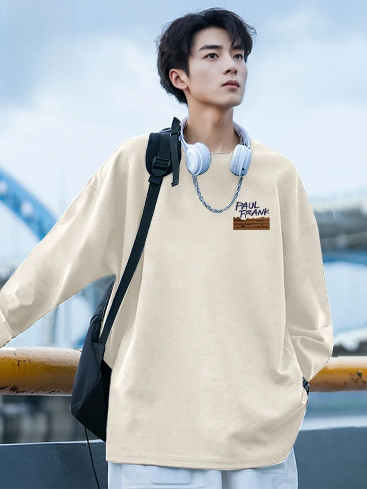 Мужская хлопковая футболка свободного кроя с длинным рукавом, дышащая, повседневная, с круглым вырезом, весна 2026
Мужская хлопковая футболка свободного кроя с длинным рукавом, дышащая, повседневная, с круглым вырезом, весна 2026