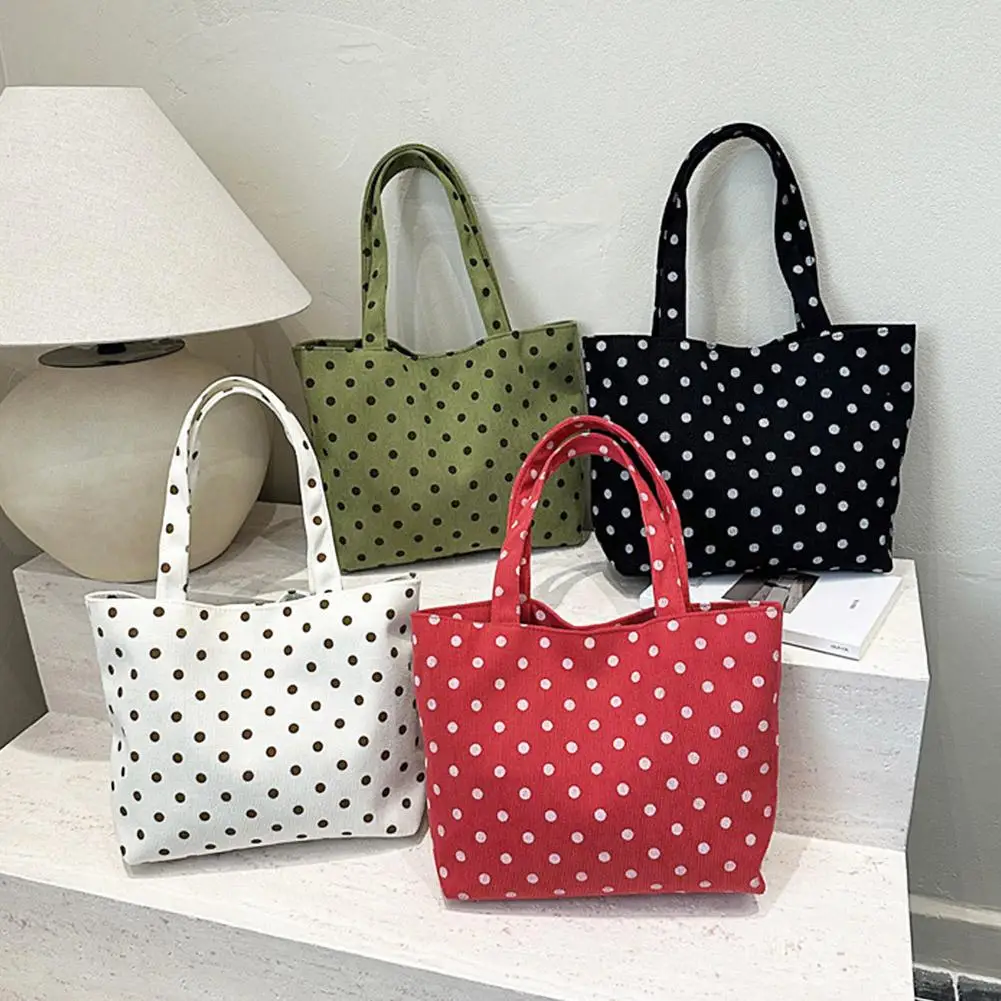 Polka Dot Large Capacity Tote Bag Cute Girly Cloth Handbag Casual Daily Single Shoulder Bag Portable Fashion Storage Purse
Polka Dot Large Capacity Tote Bag Cute Girly Cloth Handbag Casual Daily Single Shoulder Bag Portable Fashion Storage Purse