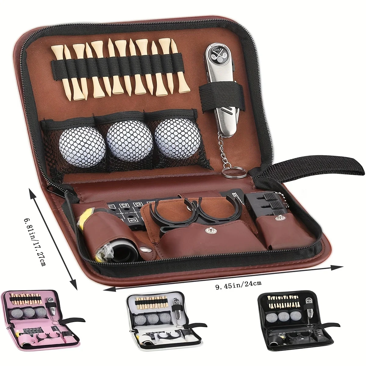 Complete Golf Accessories Set, Including Golf Balls, Golf Tees, Divot Tool, Rangefinder Golf Brush, Golf, for Men and Women
Complete Golf Accessories Set, Including Golf Balls, Golf Tees, Divot Tool, Rangefinder Golf Brush, Golf, for Men and Women