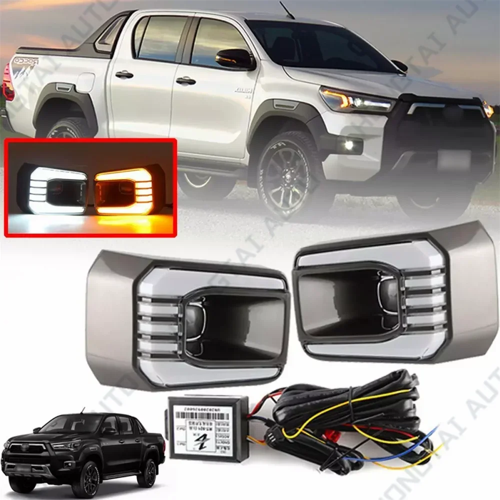 Дневные ходовые огни DRL Streamer, поворотники для Toyota Hilux Rocco 2020 2021 2022 2023, светодиодный белый передний бампер, сканирующий DRL
Дневные ходовые огни DRL Streamer, поворотники для Toyota Hilux Rocco 2020 2021 2022 2023, светодиодный белый передний бампер, сканирующий DRL