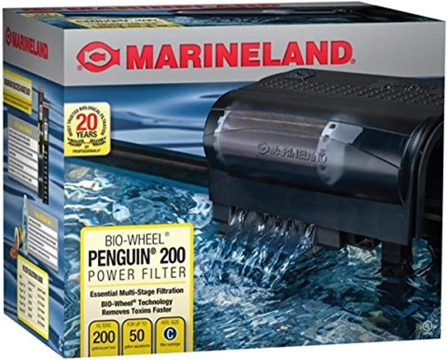 Multi-Stage Aquarium Filter 200 GPH with Bio-Wheel Technology for Clean Water
Multi-Stage Aquarium Filter 200 GPH with Bio-Wheel Technology for Clean Water