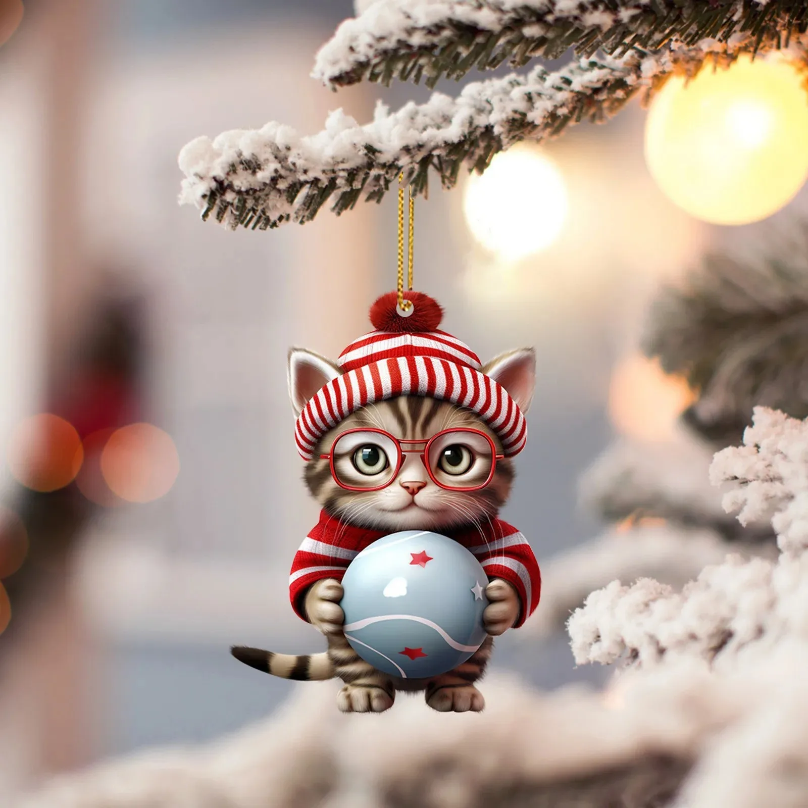 Cartoon Animal Pendant Lovely Reindeer Santa Hat Cat Hanging Navidad New Year Party Decoration Christmas Tree 2D Pendant 2025
Cartoon Animal Pendant Lovely Reindeer Santa Hat Cat Hanging Navidad New Year Party Decoration Christmas Tree 2D Pendant 2025