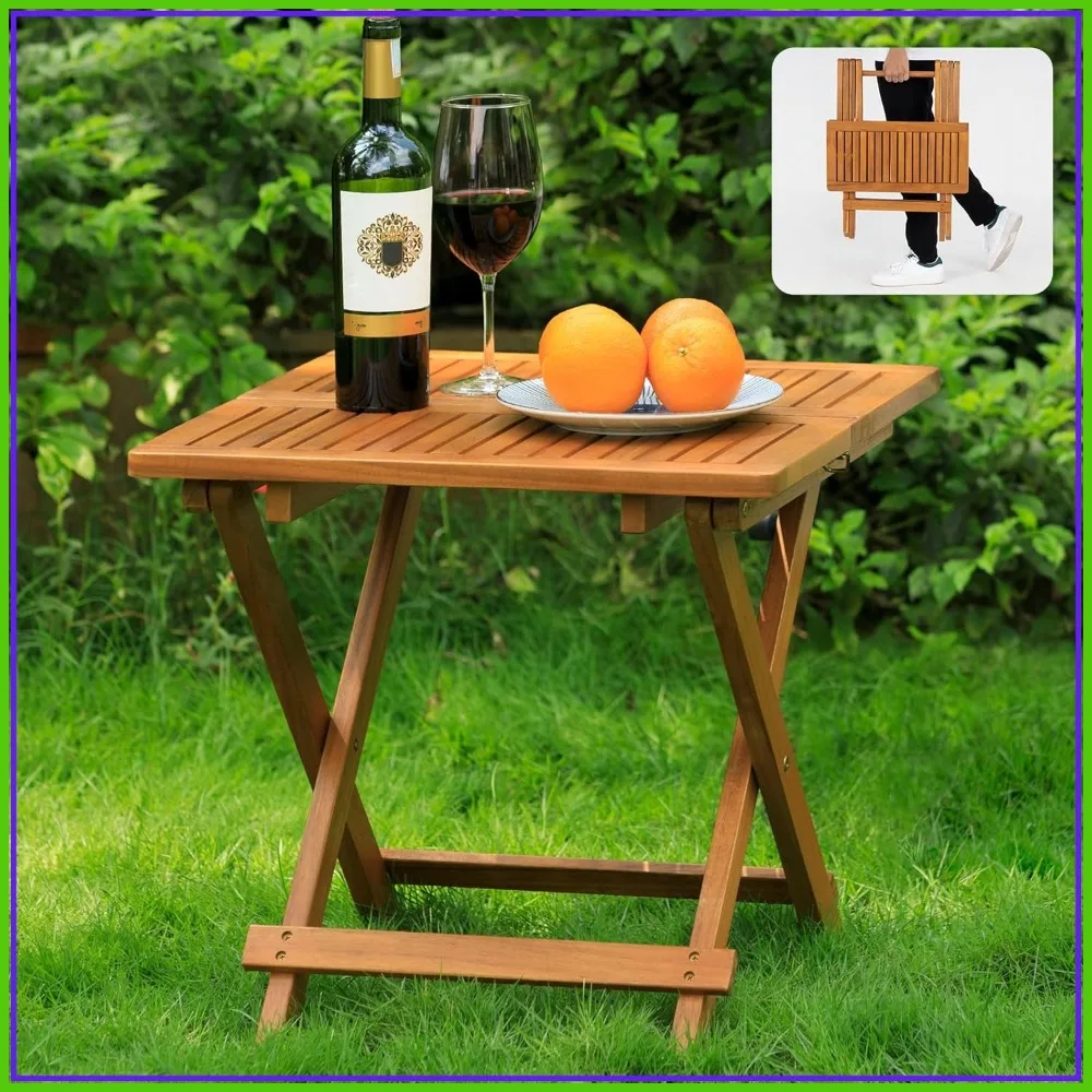 Folding Bistro Side Table, 19.5x19.5 Inch, Heavy Duty 200 lbs Capacity, Space-Saving for Garden & Balcony
Folding Bistro Side Table, 19.5x19.5 Inch, Heavy Duty 200 lbs Capacity, Space-Saving for Garden & Balcony