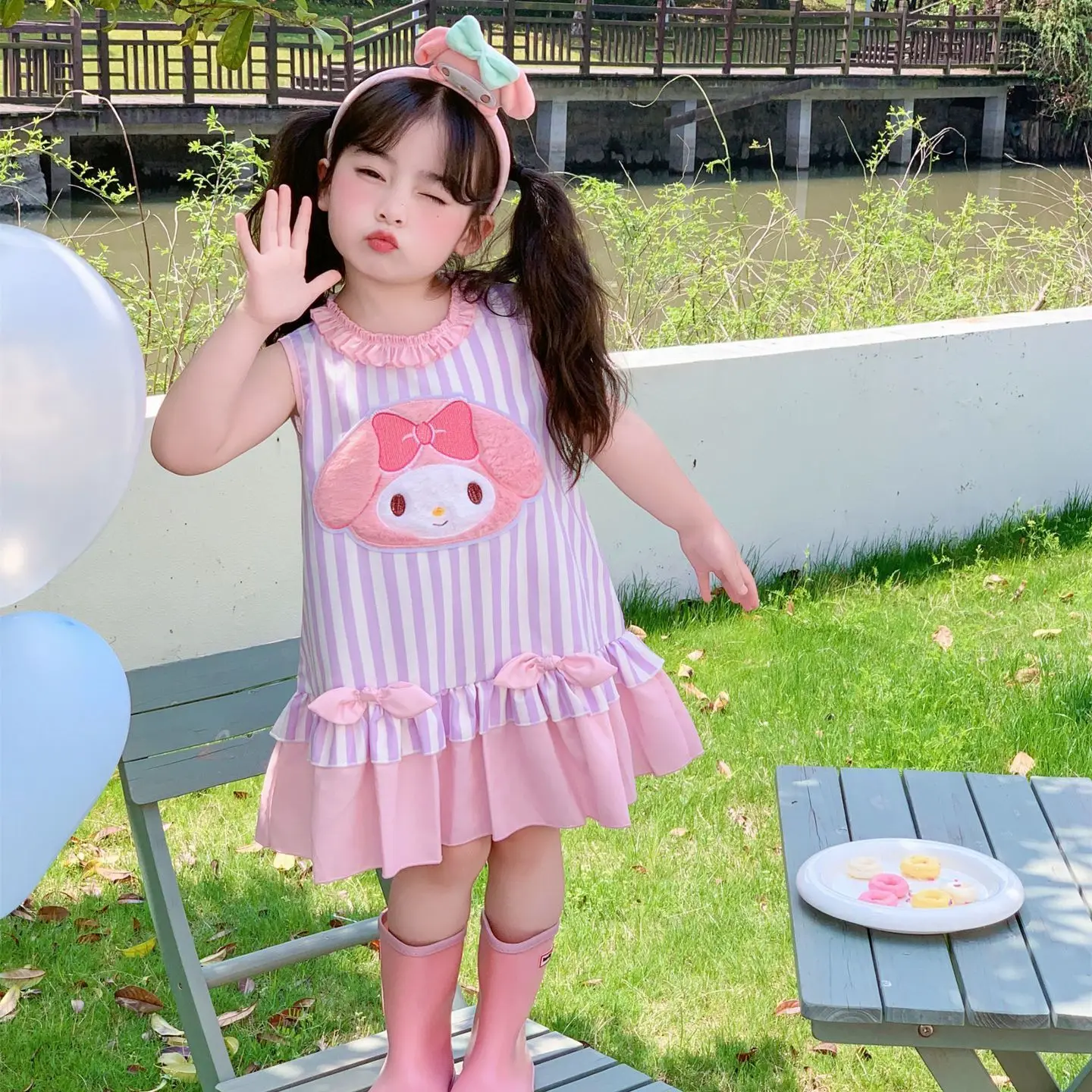 Летнее платье без рукавов My Melody Girl, жилет, юбка, юбка трапециевидной формы, юбка принцессы, хлопковая дышащая мягкая мультяшная милая праздничная юбка
Летнее платье без рукавов My Melody Girl, жилет, юбка, юбка трапециевидной формы, юбка принцессы, хлопковая дышащая мягкая мультяшная милая праздничная юбка