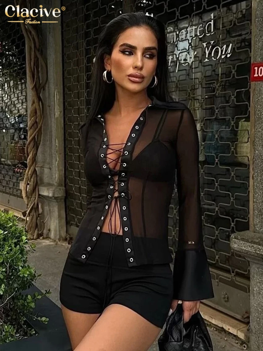 Clacive Sexy Slim White Women's Shirt 2026 Fashion Lapel Long Sleeve Lady Shirts Elegant Classic Bandage Top Female Clothing
Clacive Sexy Slim White Women's Shirt 2026 Fashion Lapel Long Sleeve Lady Shirts Elegant Classic Bandage Top Female Clothing