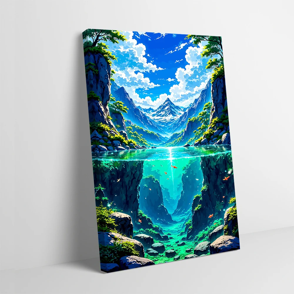 Mountain Lake Anime Landscape Printing Poster Customizable Pictures Wall Art Canvas Painting for Decorative Picture Decor Room
Mountain Lake Anime Landscape Printing Poster Customizable Pictures Wall Art Canvas Painting for Decorative Picture Decor Room