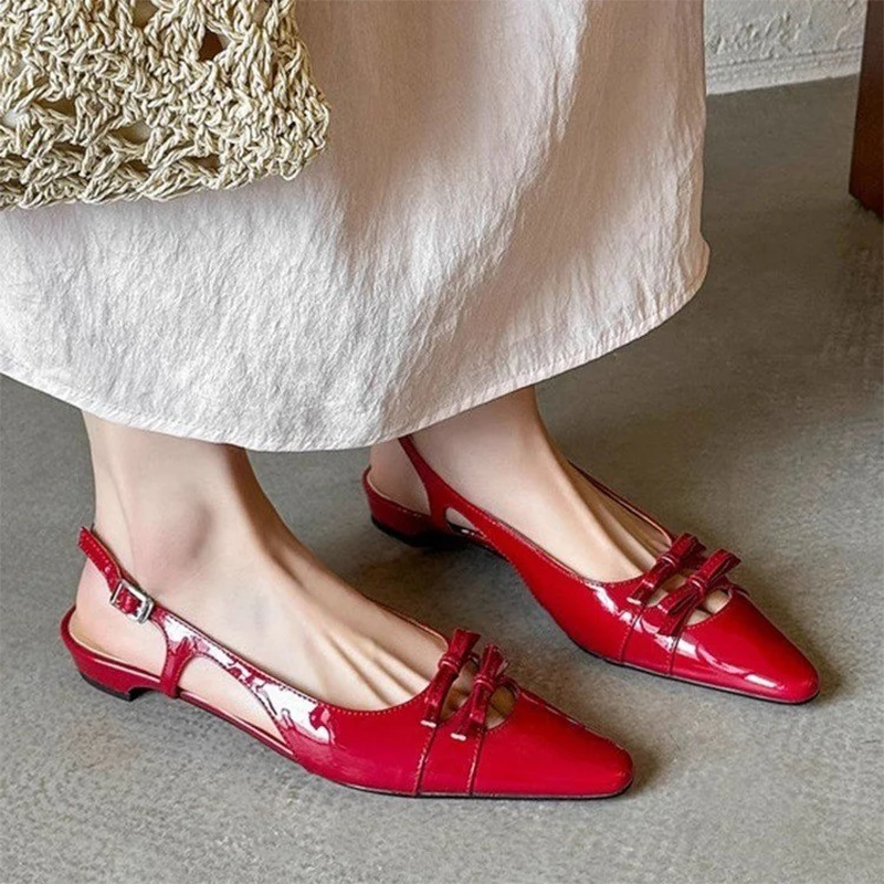 Bow Pointed Toe Women's Sandals Flats Slippers Sexy Woman Shoes Summer 2025 Luxury Brand Dress Leather Shoes Slingback Slides
Bow Pointed Toe Women's Sandals Flats Slippers Sexy Woman Shoes Summer 2025 Luxury Brand Dress Leather Shoes Slingback Slides