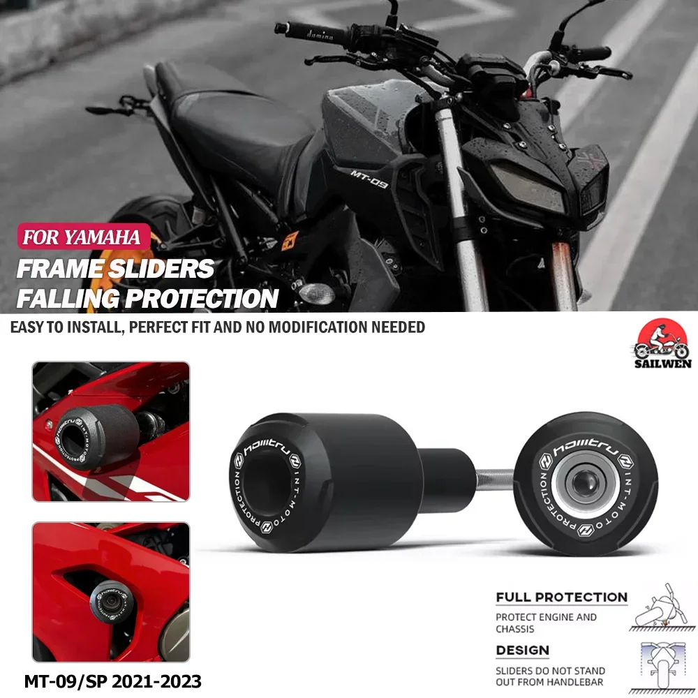 Motorcycle CNC Frame Sliders Protector Guard Fairing Crash Pad Falling Protection Frame Slider For MT-09 MT-09 SP 2021-2023
Motorcycle CNC Frame Sliders Protector Guard Fairing Crash Pad Falling Protection Frame Slider For MT-09 MT-09 SP 2021-2023