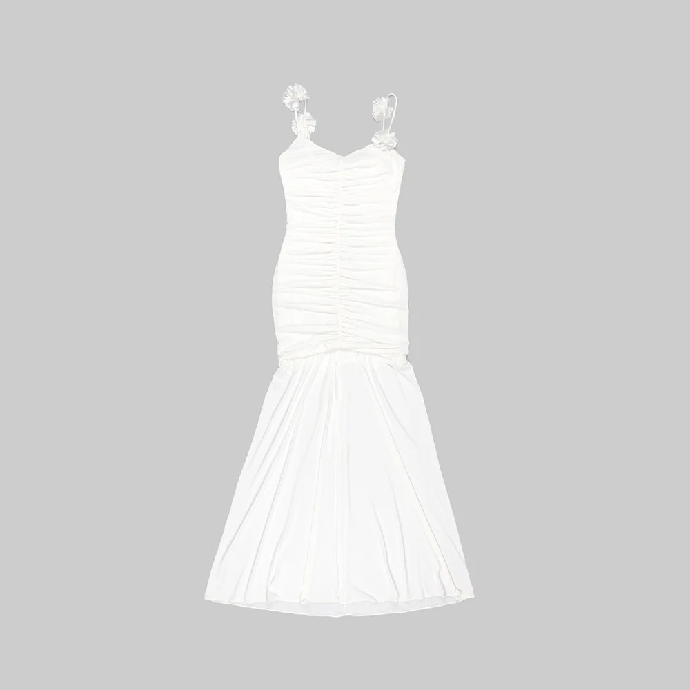 White Flower Party Dress 2025 Summer New Bodycon Pleated Maxi Dresses Fashion Celebrity Club Wear Outfits Women's Prom Gown
White Flower Party Dress 2025 Summer New Bodycon Pleated Maxi Dresses Fashion Celebrity Club Wear Outfits Women's Prom Gown