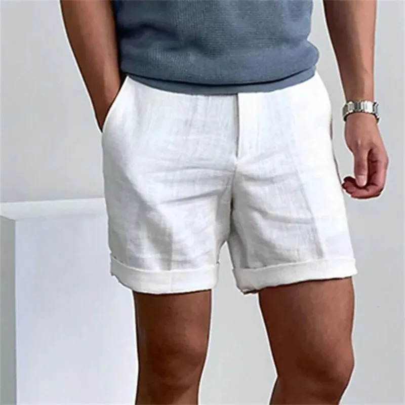 Men's Linen Shorts with Slant Pockets Breathable Casual Summer Shorts for Sports Outdoor Daily Wear Solid Color Lightweight
Men's Linen Shorts with Slant Pockets Breathable Casual Summer Shorts for Sports Outdoor Daily Wear Solid Color Lightweight