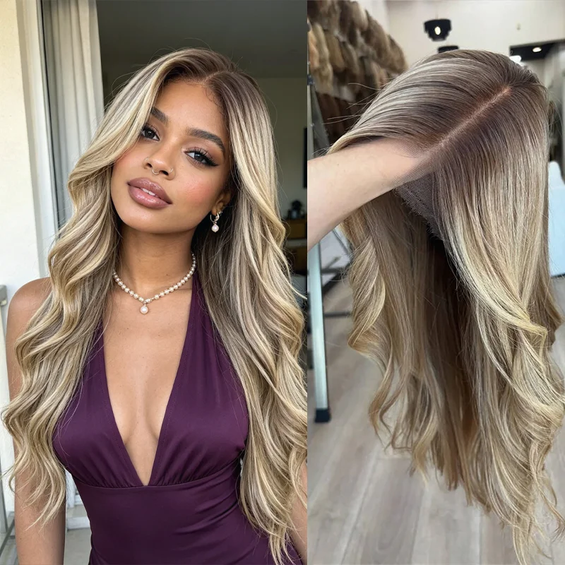 Glueless 13x4 Lace Front Wig Preplucked Brown Blonde Highlight Loose Wave Synthetic Hair for Women Daily Wear
Glueless 13x4 Lace Front Wig Preplucked Brown Blonde Highlight Loose Wave Synthetic Hair for Women Daily Wear
