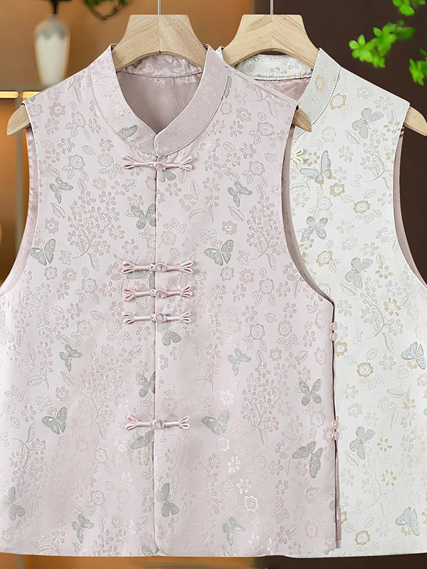 Новая китайская женская жилетка-топ с воротником, цветочной вышивкой и ретро-пуговицами, весенняя модная верхняя одежда
Новая китайская женская жилетка-топ с воротником, цветочной вышивкой и ретро-пуговицами, весенняя модная верхняя одежда