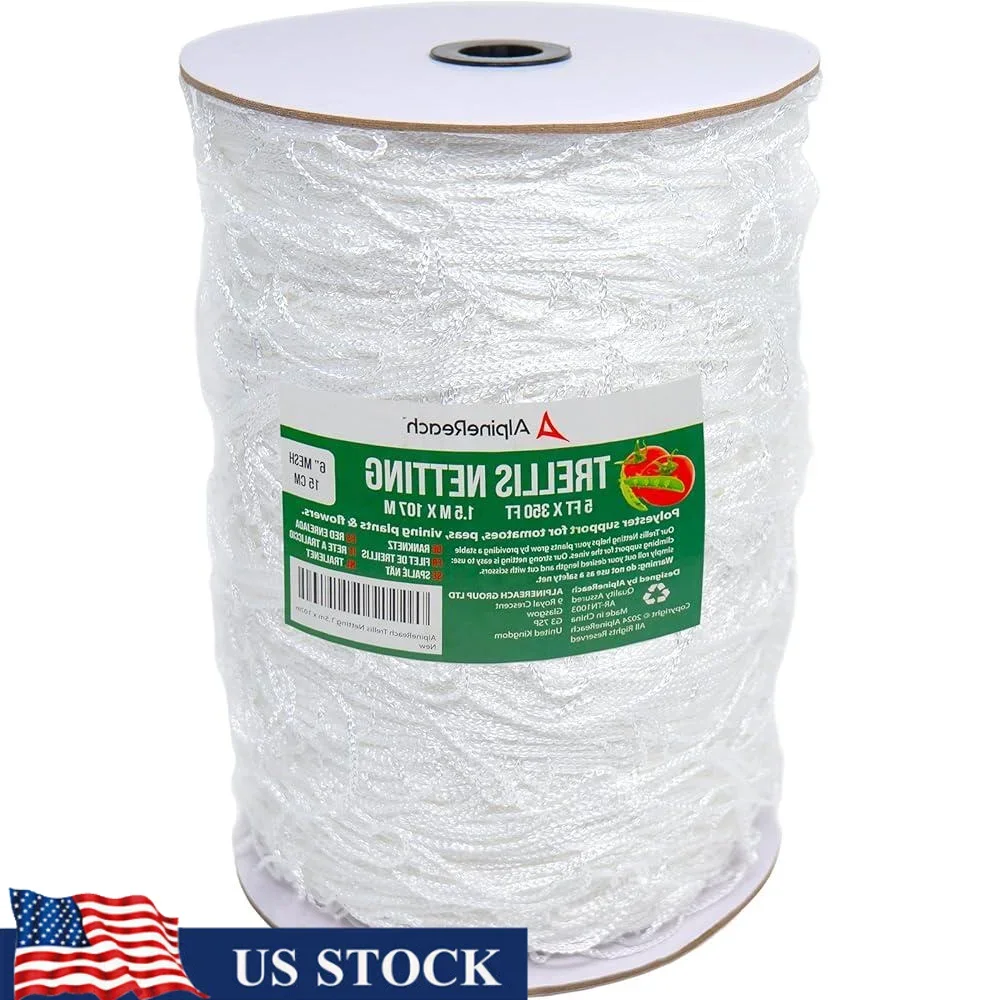 Heavy Duty Trellis Netting 5x350ft Support Twine Vining Plants Tomatoes Peas Climbing Vegetables High Yield Gardening
Heavy Duty Trellis Netting 5x350ft Support Twine Vining Plants Tomatoes Peas Climbing Vegetables High Yield Gardening