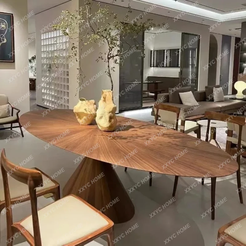 Black Walnut Dining Table Oval Meeting Large Flat High-end Minimalist Desk
Black Walnut Dining Table Oval Meeting Large Flat High-end Minimalist Desk