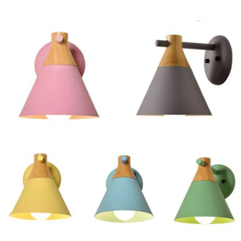 Wooden Nordic Wall Lamp Modern Wall Sconce For Bedroom Living Room Home Lighting Macaroon 6 Color Walls Light Home Decoration
Wooden Nordic Wall Lamp Modern Wall Sconce For Bedroom Living Room Home Lighting Macaroon 6 Color Walls Light Home Decoration