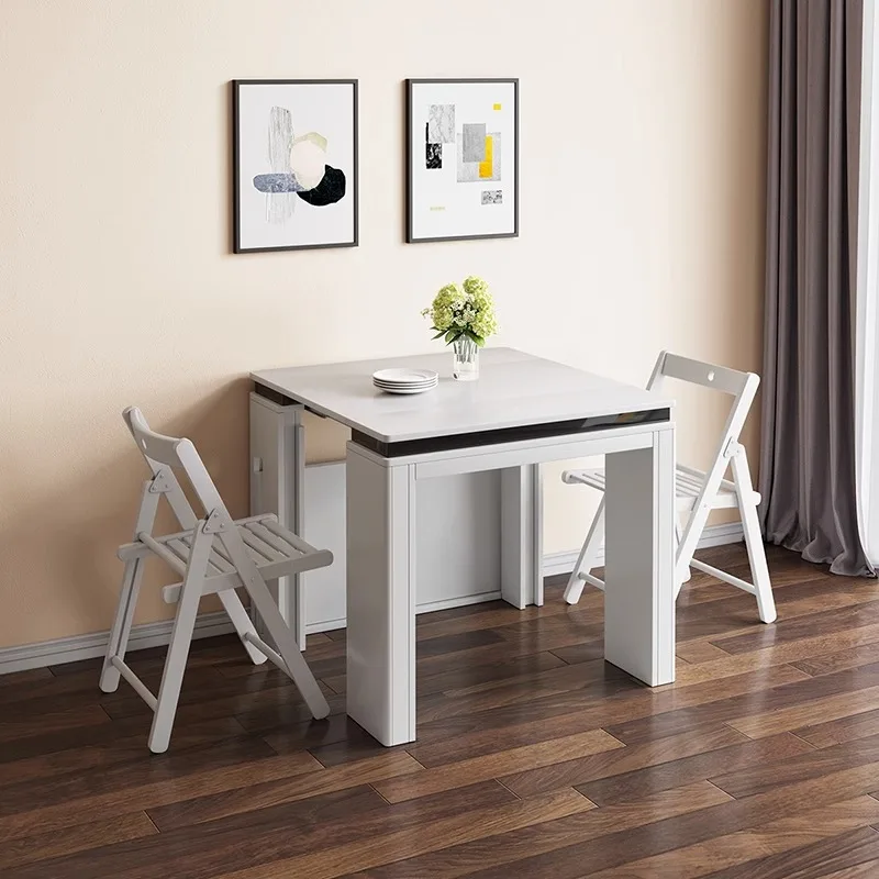 Retractable invisible folding dining table and chair combination Nordic simple modern small household multi-functional dining
Retractable invisible folding dining table and chair combination Nordic simple modern small household multi-functional dining