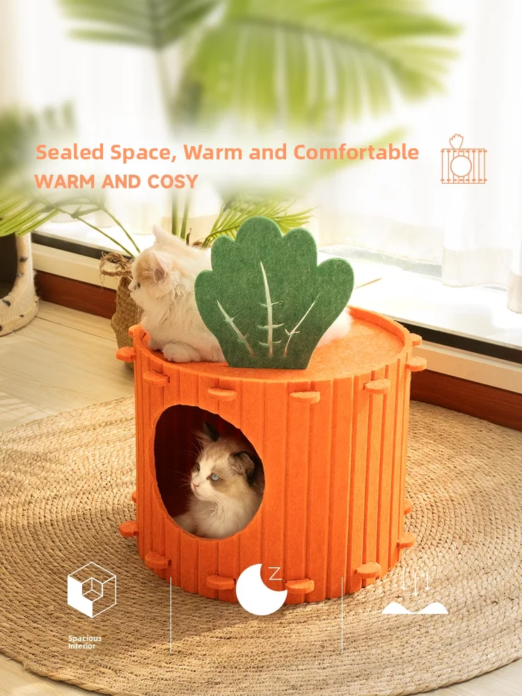Carrot aped House Double Layered Felt Warm And Cozy All Season round Enclosed Design for Se And Comfort
Carrot aped House Double Layered Felt Warm And Cozy All Season round Enclosed Design for Se And Comfort