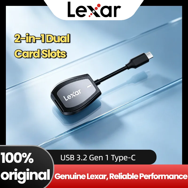 Original Lexar Professional USB C Dual Slot Card Reader 312MB s Transfer Speed for SD microSD UHS II Backward Compatible UHS I
Original Lexar Professional USB C Dual Slot Card Reader 312MB s Transfer Speed for SD microSD UHS II Backward Compatible UHS I