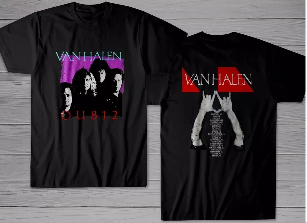 Лето 2024, футболка унисекс Van Halen OU812 Tour 1988, футболка из чистого хлопка с круглым вырезом для мужчин и женщин
Лето 2024, футболка унисекс Van Halen OU812 Tour 1988, футболка из чистого хлопка с круглым вырезом для мужчин и женщин