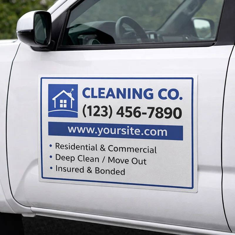Custom Magnetic Business Car Door Sign Personalized Company Logo Vehicle Magnet for Truck Service Car
Custom Magnetic Business Car Door Sign Personalized Company Logo Vehicle Magnet for Truck Service Car