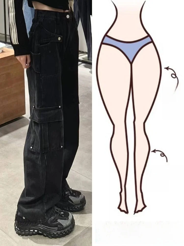 American Sle High Waist Straight Leg Denim Jeans Women plus Size Workwear Trousers with Multiple kets Trendy Loose Wide ...
American Sle High Waist Straight Leg Denim Jeans Women plus Size Workwear Trousers with Multiple kets Trendy Loose Wide ...