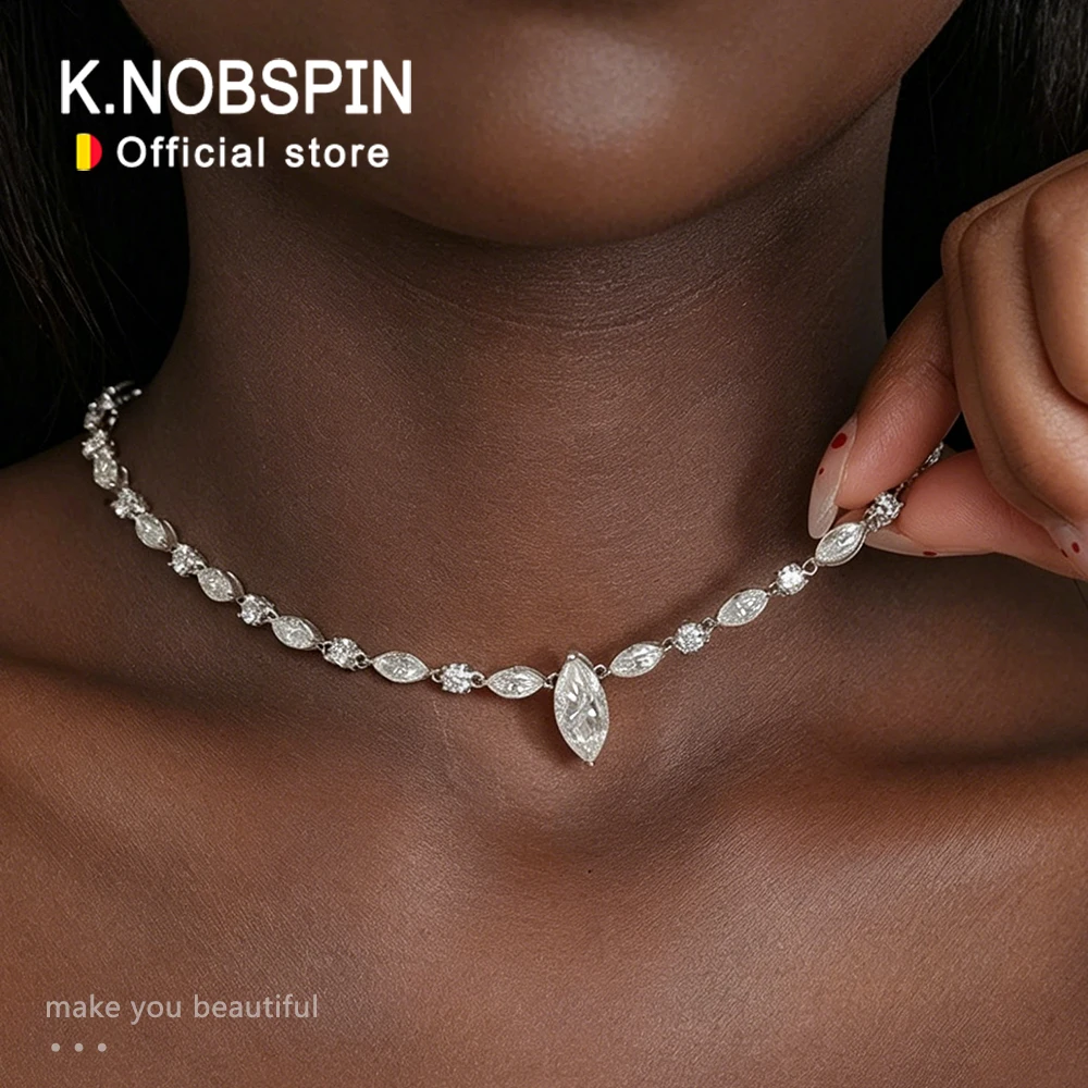 KNOBSPIN Moissanite Pendant Necklaces for Women 1 - 1.8ct D VVS1 Lab Diamond with Certificates s925 Silver Chain Dainty Necklace
KNOBSPIN Moissanite Pendant Necklaces for Women 1 - 1.8ct D VVS1 Lab Diamond with Certificates s925 Silver Chain Dainty Necklace