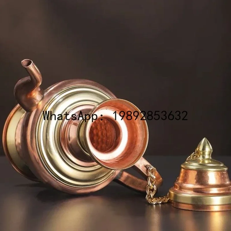 b153Buddhist Item Handcrafted Tibetan Red Copper Holy Water Kettle,Nepal Butter Tea Bottle Kettle,Tantric Altars Home Decorative
b153Buddhist Item Handcrafted Tibetan Red Copper Holy Water Kettle,Nepal Butter Tea Bottle Kettle,Tantric Altars Home Decorative