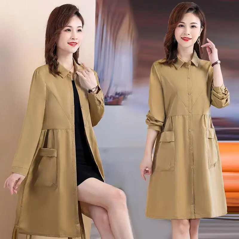 Woman Trench Coat Zip Trend Ultraviolet-Proof Boho Back Denim Windbreakers Lined Newest Over-Knee Arrival Middle-Aged Styles
Woman Trench Coat Zip Trend Ultraviolet-Proof Boho Back Denim Windbreakers Lined Newest Over-Knee Arrival Middle-Aged Styles