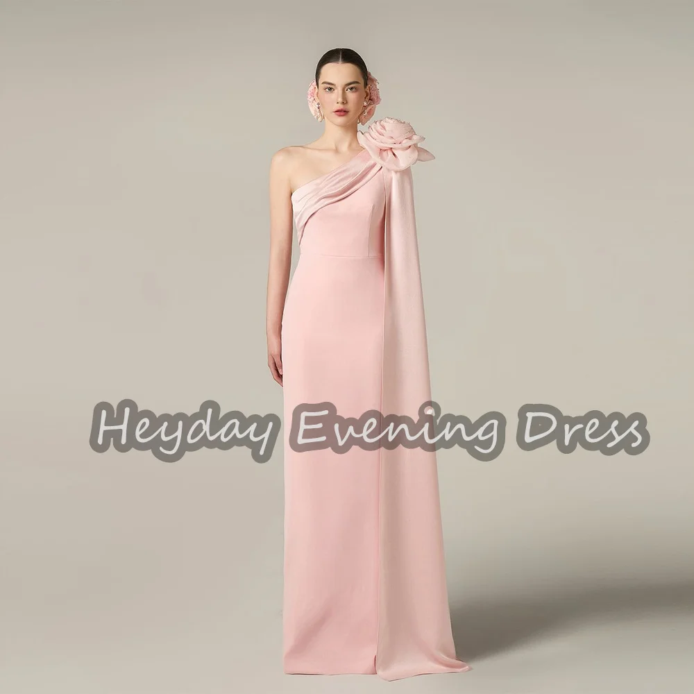 Heyday Crepe Straight One-shoulder Pleats Floor Length Simple Evening Dress For Women 2025 With Sleeveless Flowers Party Dress
Heyday Crepe Straight One-shoulder Pleats Floor Length Simple Evening Dress For Women 2025 With Sleeveless Flowers Party Dress