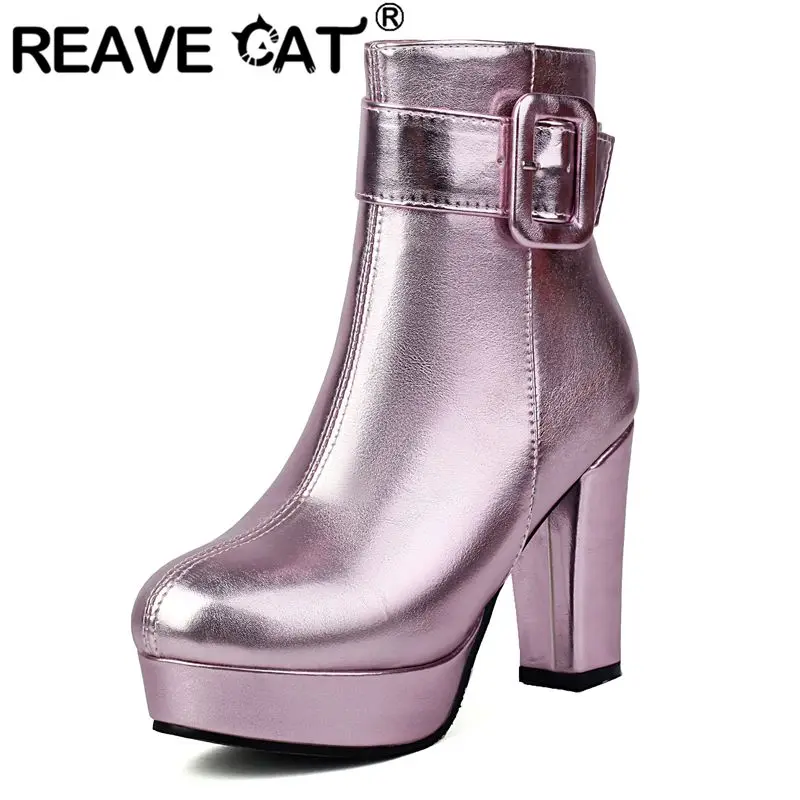 Женские ботильоны на массивном каблуке REAVE CAT, привлекательные полусапожки с круглым носком и платформой 9,5 см, большой размер 48, 49
Женские ботильоны на массивном каблуке REAVE CAT, привлекательные полусапожки с круглым носком и платформой 9,5 см, большой размер 48, 49