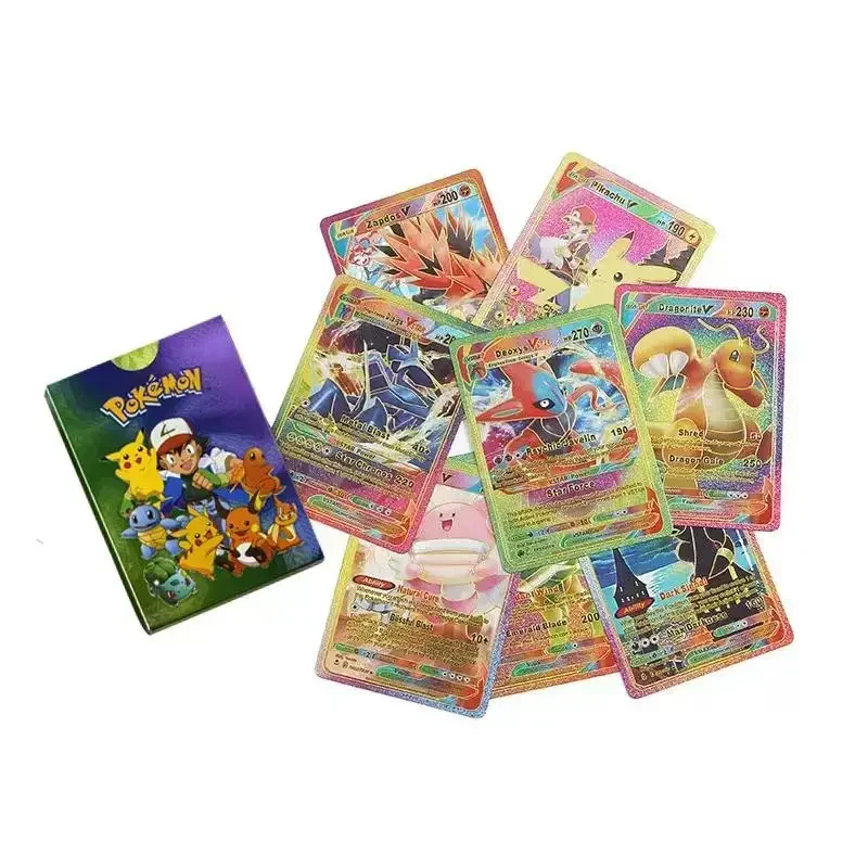 55PCS Pokemon Gold Foil Charizard Pikachu VMAX GX VSTAR Rainbow Diamond English Cards
55PCS Pokemon Gold Foil Charizard Pikachu VMAX GX VSTAR Rainbow Diamond English Cards