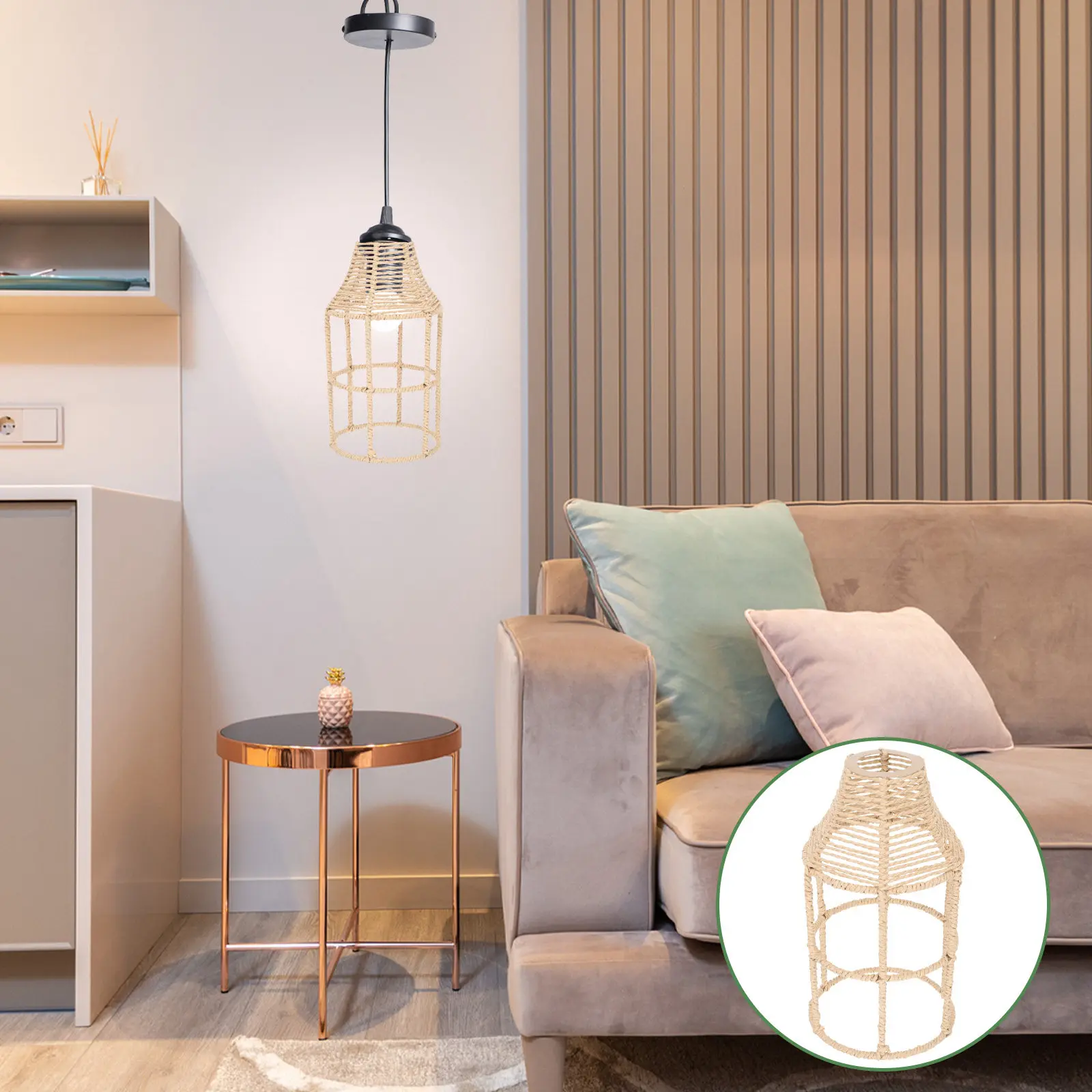 Imitation Rattan Woven Lamp Shade Round Vintage Ceiling Light Cover for Home Dining Room Living Room Decor Creative Braided
Imitation Rattan Woven Lamp Shade Round Vintage Ceiling Light Cover for Home Dining Room Living Room Decor Creative Braided