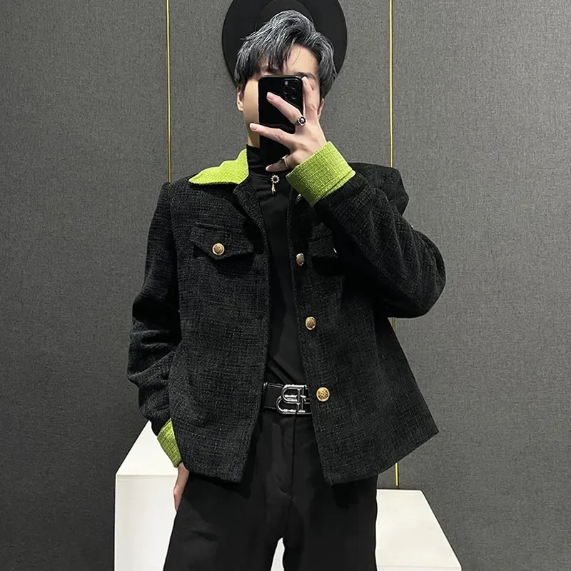 Модная куртка в корейском стиле с утолщенными лацканами, короткий стиль, контрастный цвет, модный новый лоскутный свободный топ
Модная куртка в корейском стиле с утолщенными лацканами, короткий стиль, контрастный цвет, модный новый лоскутный свободный топ