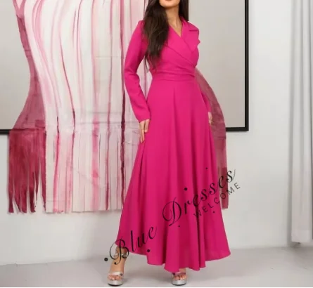 Customized Short Pink Evening Dresses Crepe A-Line V-Neck Pleated فساتين سهرة Ankle Length Prom Dress for Women
Customized Short Pink Evening Dresses Crepe A-Line V-Neck Pleated فساتين سهرة Ankle Length Prom Dress for Women