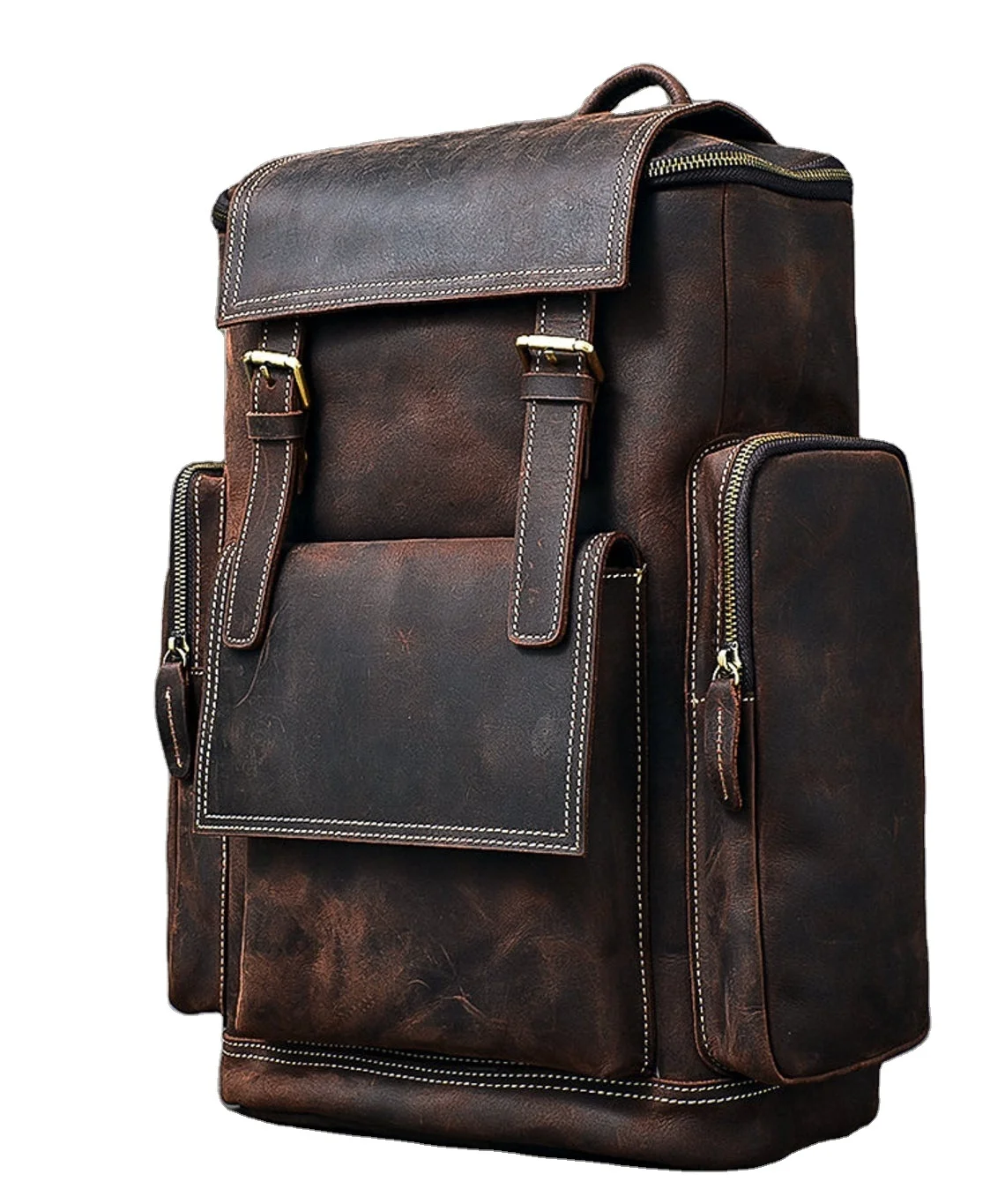 Genuine Leather Unique Style Large Big Capacity Backpack Business Laptop Hiking Rucksack Outdoor Travelling Leather Backpack
Genuine Leather Unique Style Large Big Capacity Backpack Business Laptop Hiking Rucksack Outdoor Travelling Leather Backpack