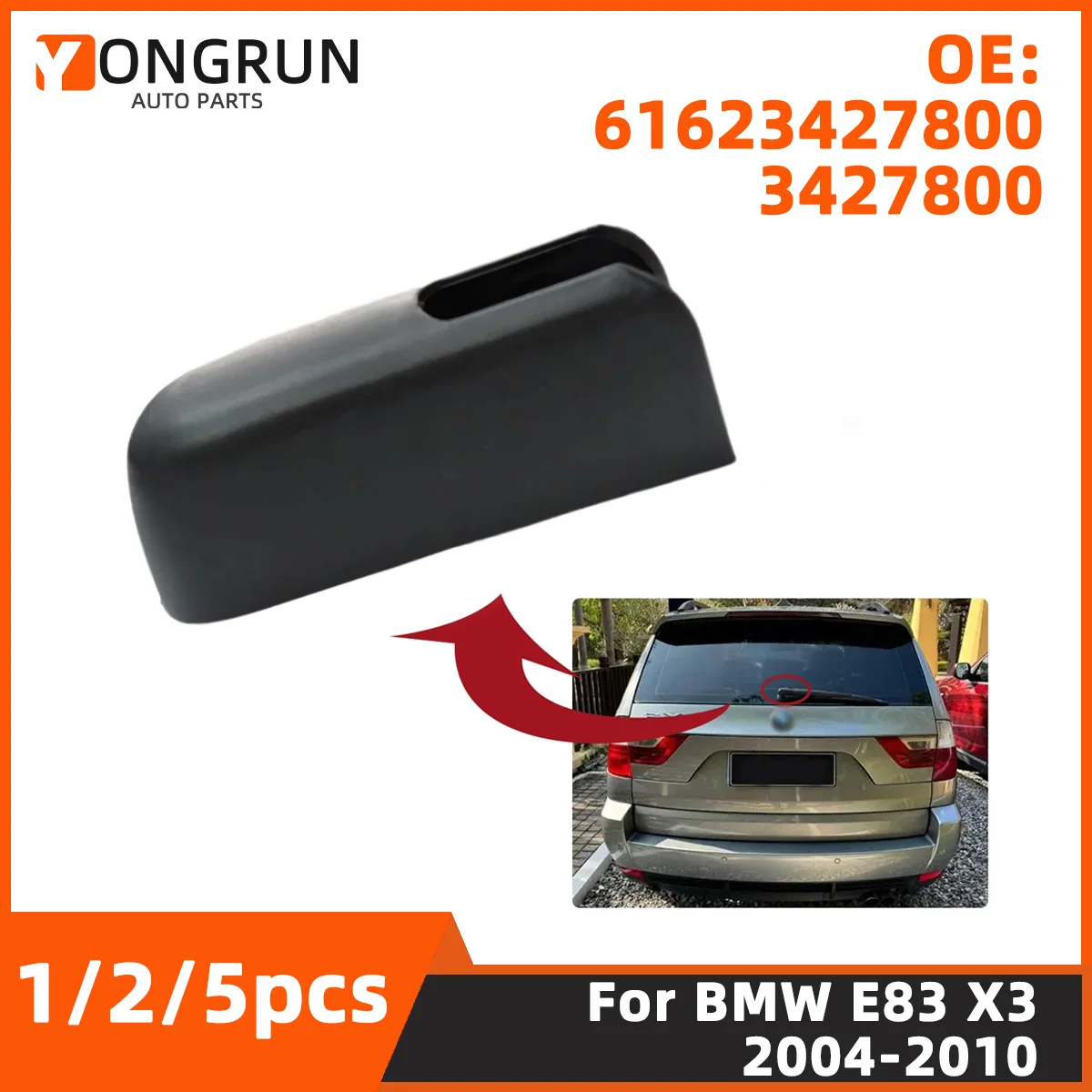 YONGRUN 1/2/5pcs Rear Windshield Wiper Arm Nut Cover Suitable For Bmw E83 X3 2004-2010 OE 3427800 61623427800 Automotive Parts
YONGRUN 1/2/5pcs Rear Windshield Wiper Arm Nut Cover Suitable For Bmw E83 X3 2004-2010 OE 3427800 61623427800 Automotive Parts
