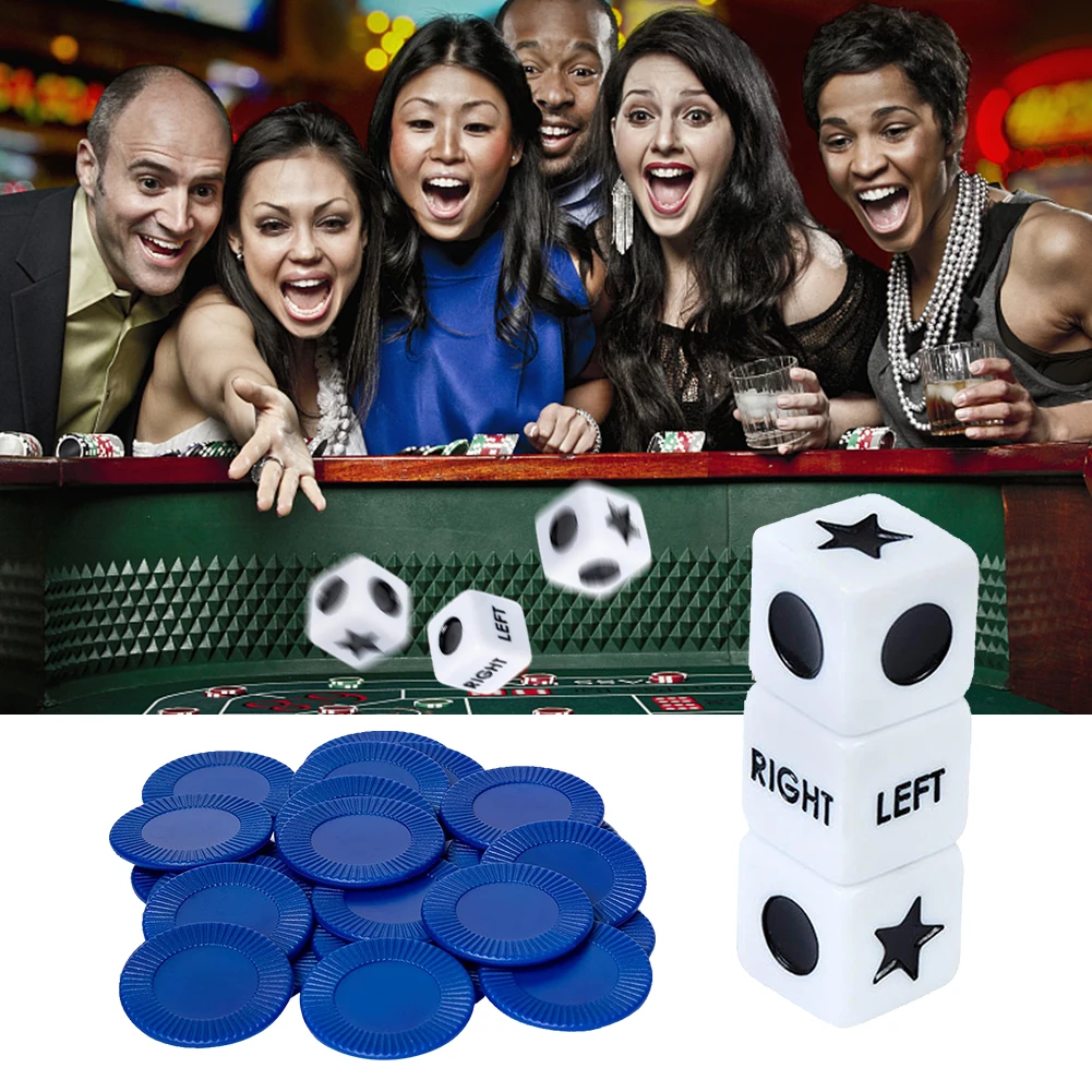27pcs Acrylic Games Dices 3 Dices and 24 Chips Left Right Center Dice Game Portable for Family Friends Nights
27pcs Acrylic Games Dices 3 Dices and 24 Chips Left Right Center Dice Game Portable for Family Friends Nights