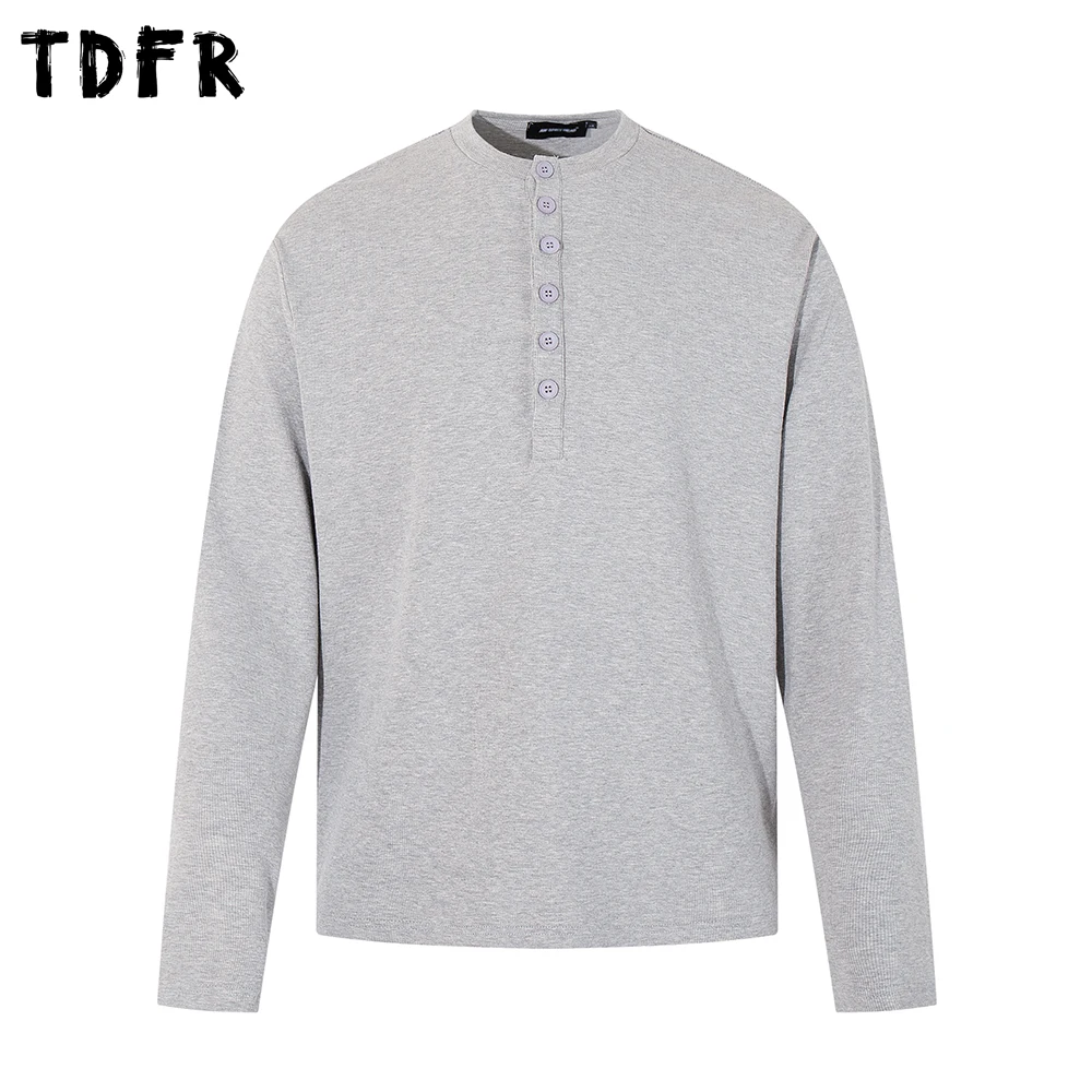 Basic Long Sleeve T-shirt Mens Autumn Solid Color Simple Casual Loose Henley Collar Tshirt Man Tee
Basic Long Sleeve T-shirt Mens Autumn Solid Color Simple Casual Loose Henley Collar Tshirt Man Tee
