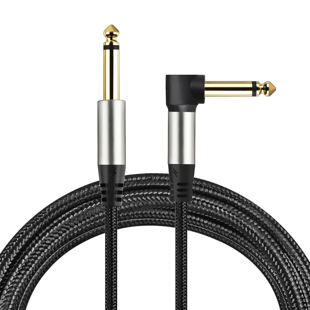 Guitar Cables 1/4 Inch 6.35mm Male to Male Jack Right Angle to Straight Nylon Braided TS Mono Instrument Cable
Guitar Cables 1/4 Inch 6.35mm Male to Male Jack Right Angle to Straight Nylon Braided TS Mono Instrument Cable