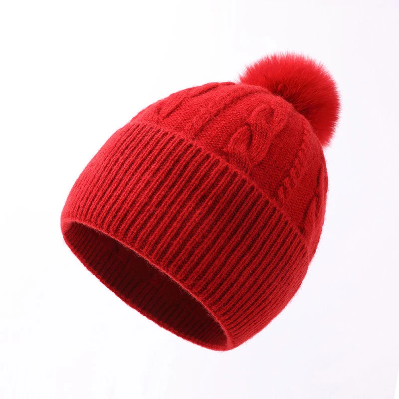 Beanie Women Winter Hat Pompom Real Fur Wool Knit Autumn Warm Skiing Accessory For Outdoor Sports
Beanie Women Winter Hat Pompom Real Fur Wool Knit Autumn Warm Skiing Accessory For Outdoor Sports