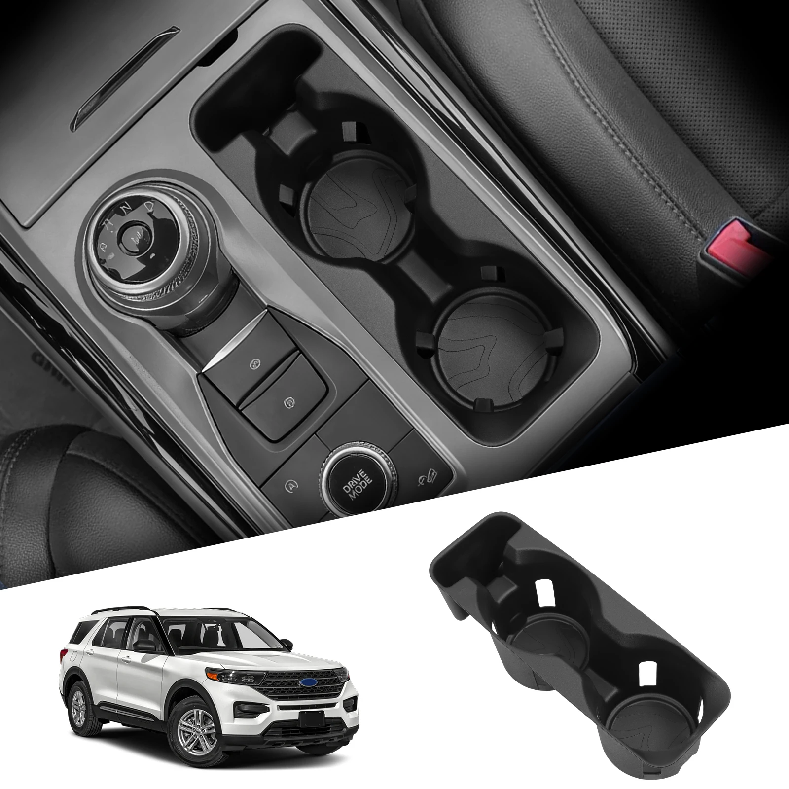 LUCKEASY for Ford Explorer 2020-2024 (Not fit 2025+) Center Console Cup Holder Shock-Absorbing Storage Tray TPE Car Accessories
LUCKEASY for Ford Explorer 2020-2024 (Not fit 2025+) Center Console Cup Holder Shock-Absorbing Storage Tray TPE Car Accessories