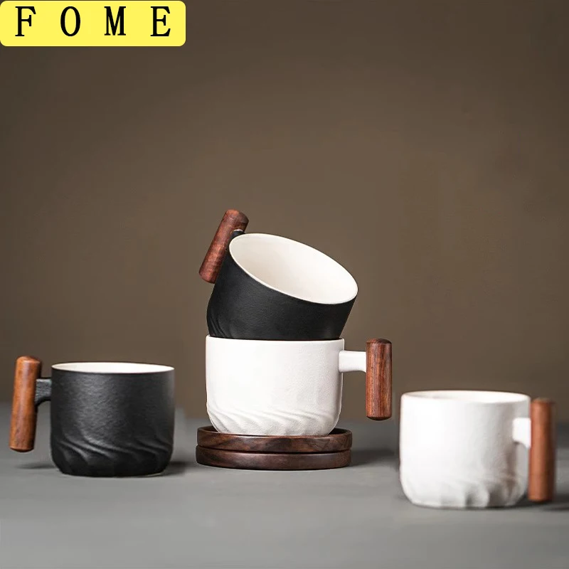 1/2pcs Wooden Handle Ceramic Coffee Cup With Coaster 130ml Espresso Mug Heat-resistant Milk Tea Cup For Latte Cappuccino Gifts
1/2pcs Wooden Handle Ceramic Coffee Cup With Coaster 130ml Espresso Mug Heat-resistant Milk Tea Cup For Latte Cappuccino Gifts