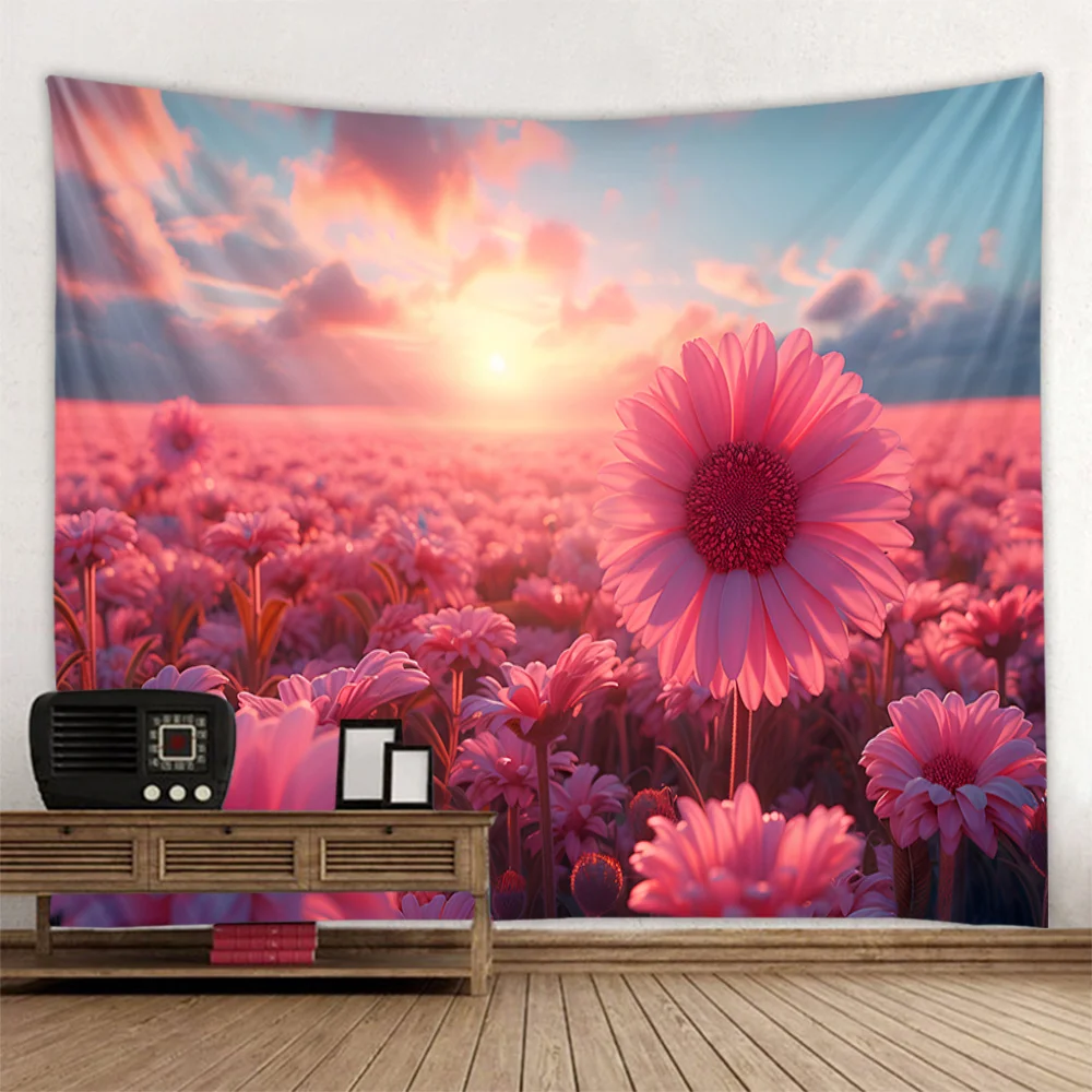 Aesthetic floral landscape tapestry, wall hanging for living room, bedroom, office, dormitory, home decoration background poster
Aesthetic floral landscape tapestry, wall hanging for living room, bedroom, office, dormitory, home decoration background poster