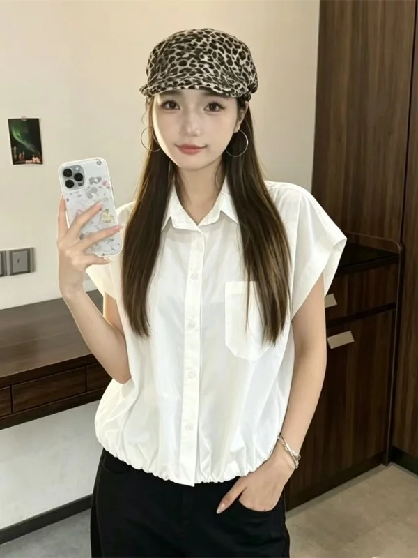 Summer 2026 plus Size Women's Shirt Short Sleeve Slimming Fashionable Casual Straight Cut Slim Fit Small Flying Sleeve Top
Summer 2026 plus Size Women's Shirt Short Sleeve Slimming Fashionable Casual Straight Cut Slim Fit Small Flying Sleeve Top