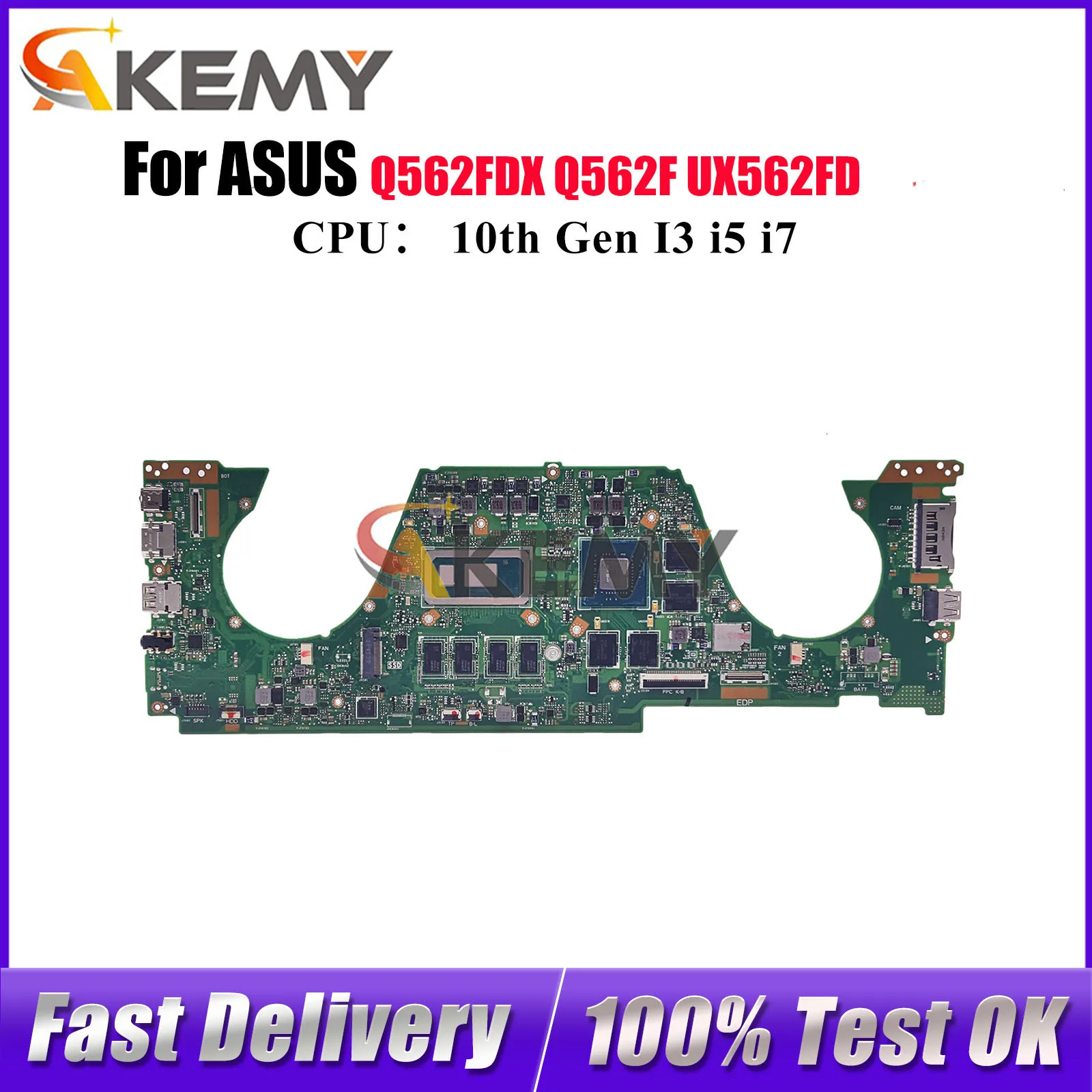 UX562FD Материнская плата для ноутбука ASUS ZenBook Q562F UX56IQ UX562 Q562FDX Материнская плата для ноутбука с 10-го поколения I3 i5 i7 103% тест ОК
UX562FD Материнская плата для ноутбука ASUS ZenBook Q562F UX56IQ UX562 Q562FDX Материнская плата для ноутбука с 10-го поколения I3 i5 i7 103% тест ОК
