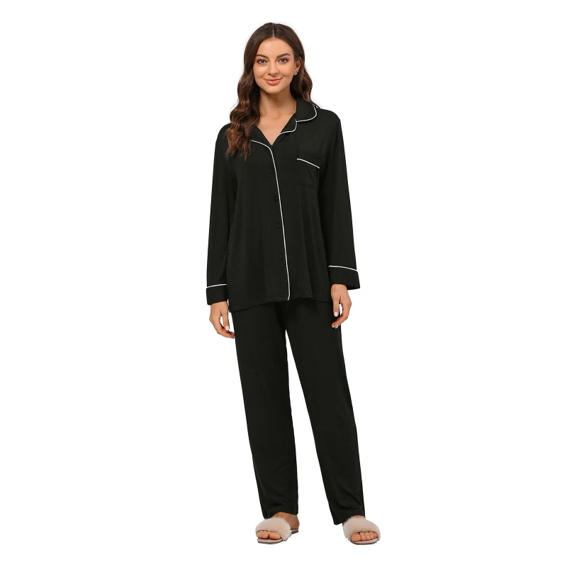 Women Solid Color Lapel Pajamas Long Sleeve Suit For Home Open Front Suit Solid Color Pants Home Solid Color Home Pajamas Home
Women Solid Color Lapel Pajamas Long Sleeve Suit For Home Open Front Suit Solid Color Pants Home Solid Color Home Pajamas Home