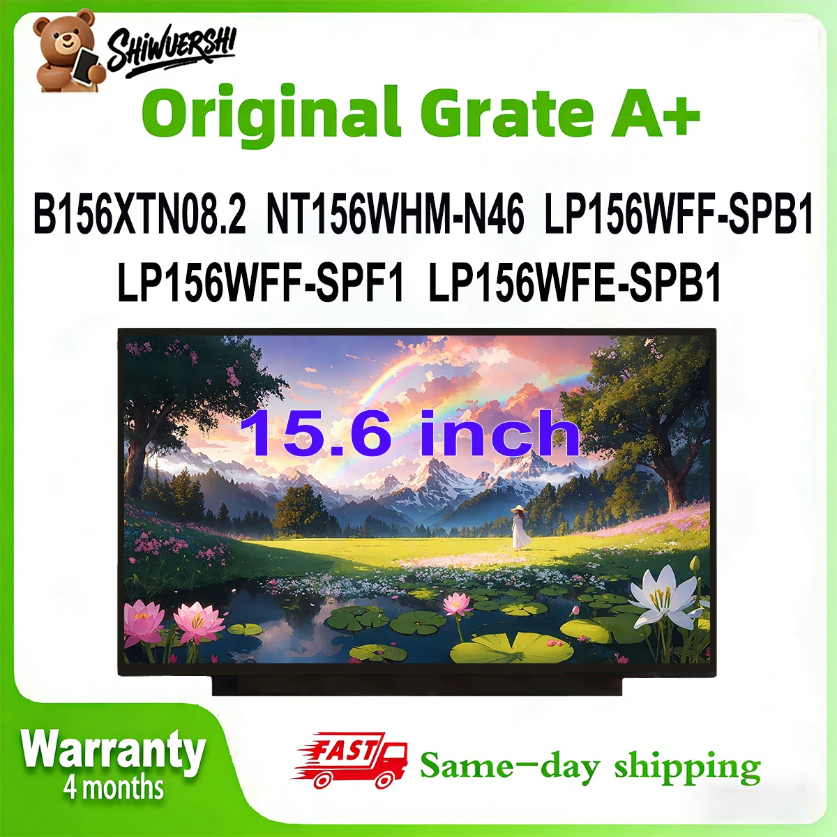 Новый ЖК-экран для ноутбука A+ 15.6 дюймов, тонкий, B156XTN08.2 NT156WHM N46 LP156WFF SPB1 LP156WFF SPF1 LP156WFE SPB1, 60 Гц, оптом
Новый ЖК-экран для ноутбука A+ 15.6 дюймов, тонкий, B156XTN08.2 NT156WHM N46 LP156WFF SPB1 LP156WFF SPF1 LP156WFE SPB1, 60 Гц, оптом