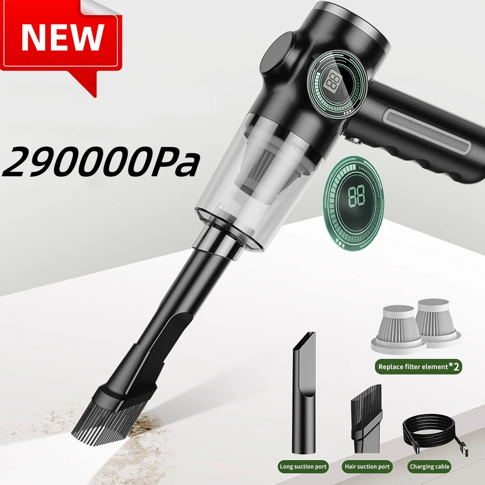 Wireless Car Vacuum Cleaner Strong Suction Dust Catcher Cordless Handheld Wet Dry Vacuum Cleaner Air Duster For Car 290000Pa
Wireless Car Vacuum Cleaner Strong Suction Dust Catcher Cordless Handheld Wet Dry Vacuum Cleaner Air Duster For Car 290000Pa